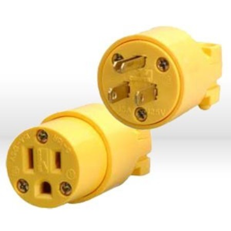 SOUTHWIRE Replacement Plugs, Nema 5-15C, Yellow, Vinyl Female Connector 5985